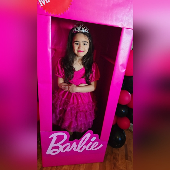 Barbie inspired Hot Pink dress for little girls - Picture 5 of 11